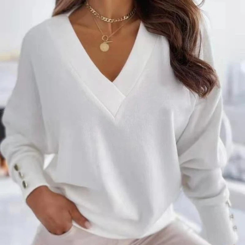 Long Sleeve V-neck Pullover Sweater