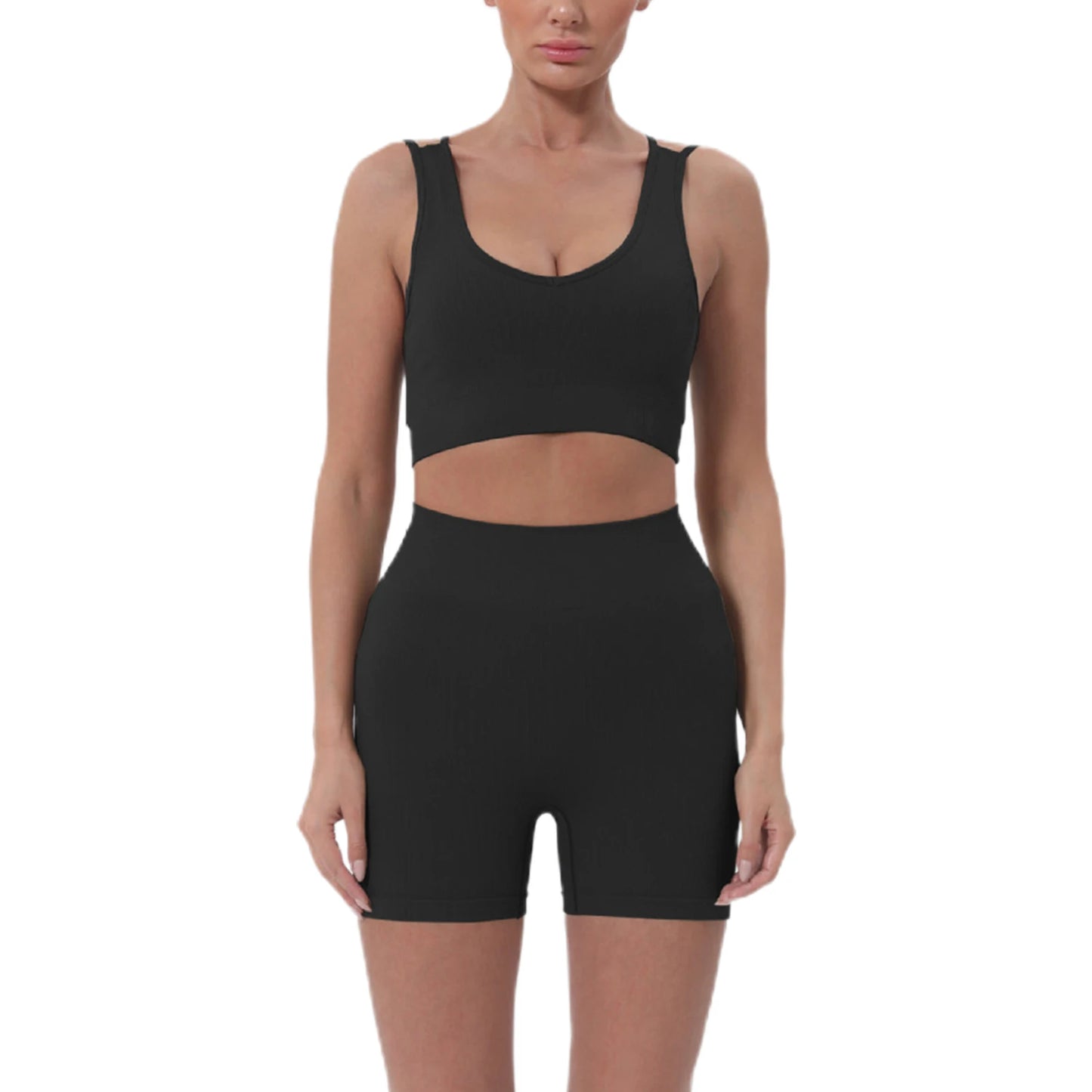 Women’s Summer Sleeveless Crop Top & Shorts Set