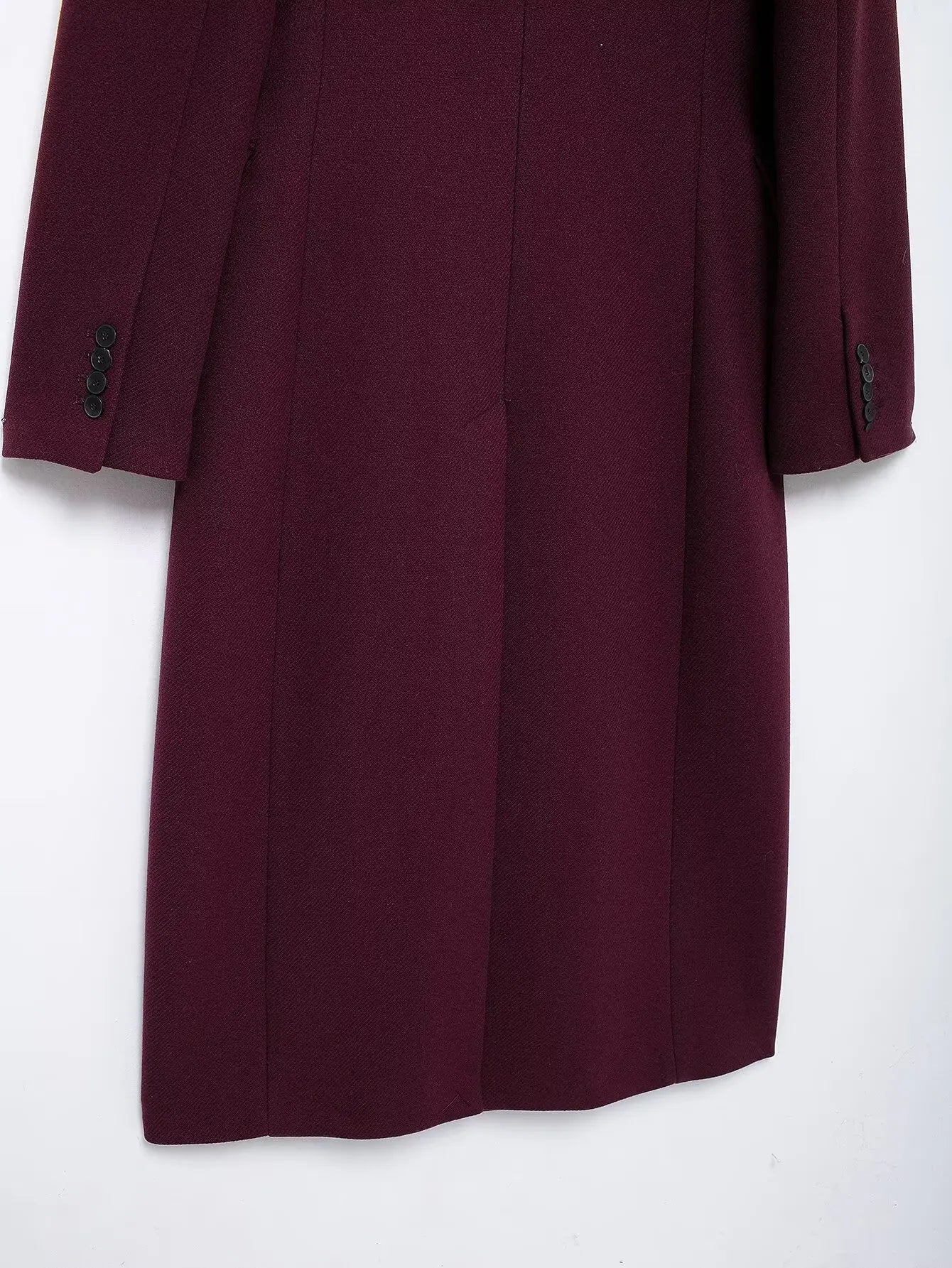TRAFZA  Burgundy Woolen Coat