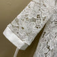 Abrini White Embroidery Lace Dress
