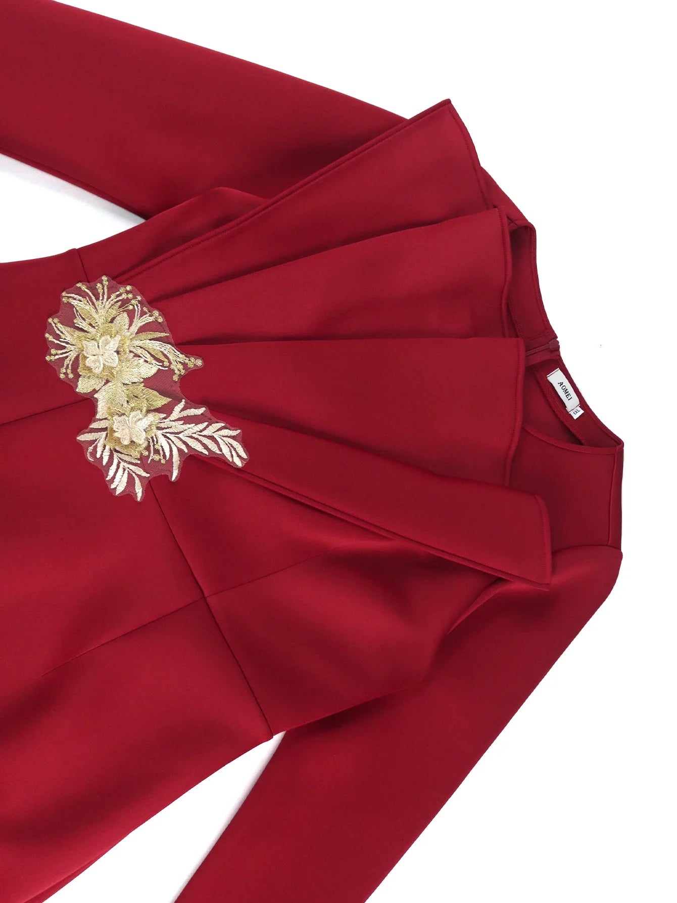 Elegant Long Sleeves with Lace Appliques Sheath