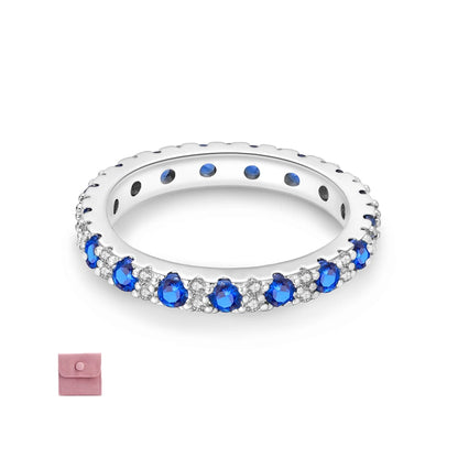 Women’s 925 Sterling Silver Blue Zircon Ring