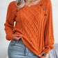 Casual Square Neck Long Sleeve Sweater