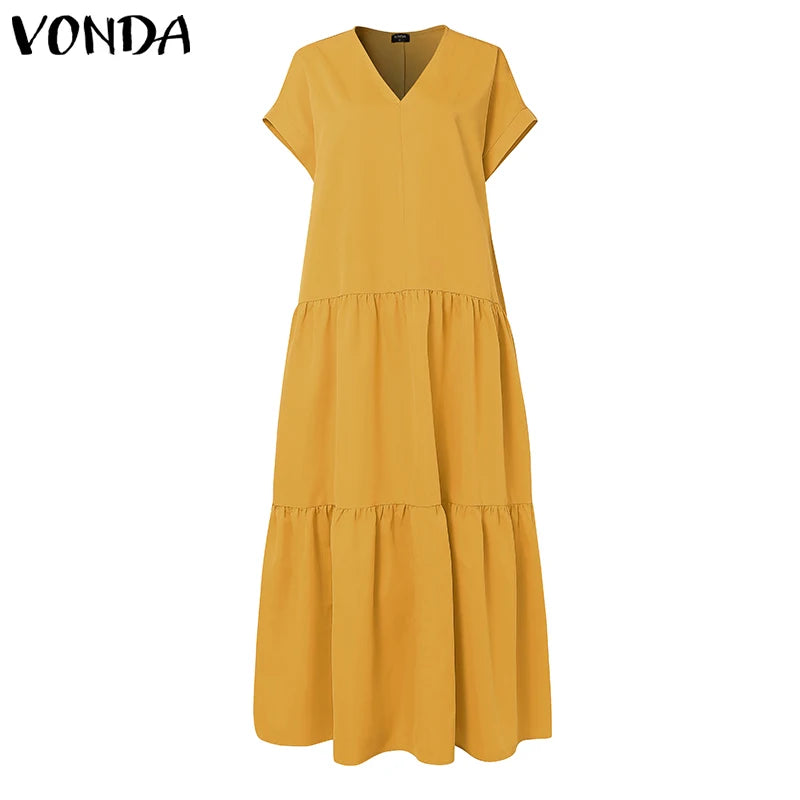 Plus Size VONDA Bohemian Sundress