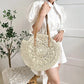 Round Straw Woman's Summer Handbag