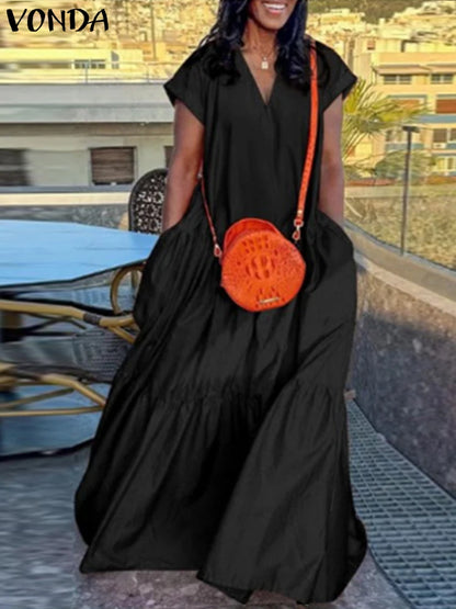 Plus Size VONDA Bohemian Sundress