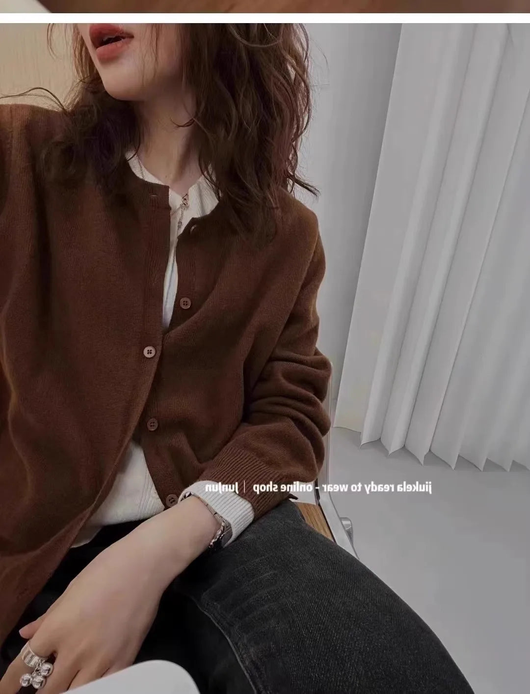 100% pure cashmere sweater cardigan