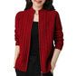 Zipper Knitted Cardigan Jacket