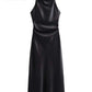 TRAF Satin Long Dress