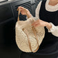 Round Straw Woman's Summer Handbag