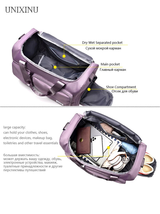 Large Capacity Weekender Overnight Duffle Bag