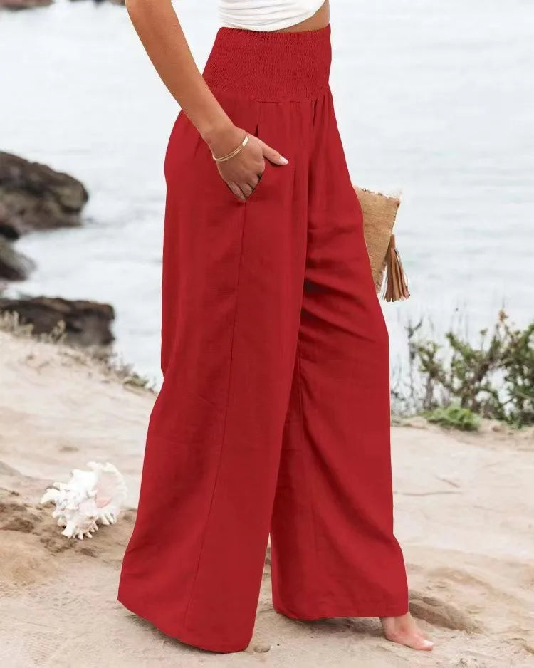 Women's casual pants with drawstring